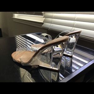 Hanna transparent strappy heel.